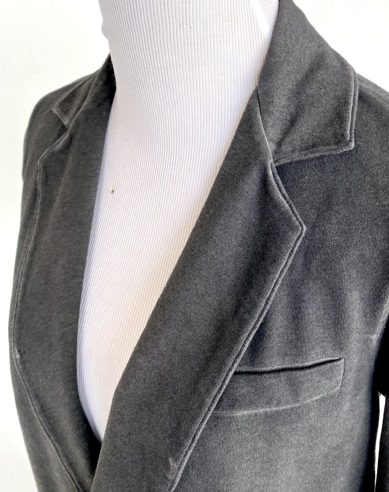 Nic + Zoe Graphite Open Front Blazer Jacket Distressed XS Retail $148 Price $48