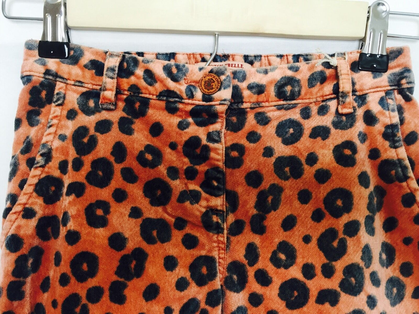 Scotch R'Belle  Soft Coral Leopard Dress Pants NWT Age 12 Retails $99 Price $38