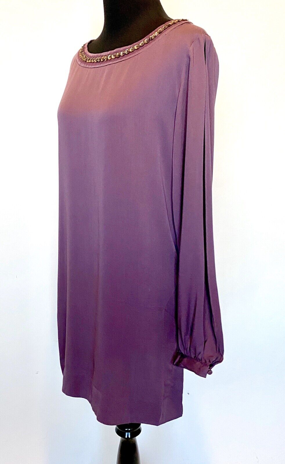 Elizabeth And James Purple Sequin Neck Tunic Dress. Retails $395 Price 88 XS NWT