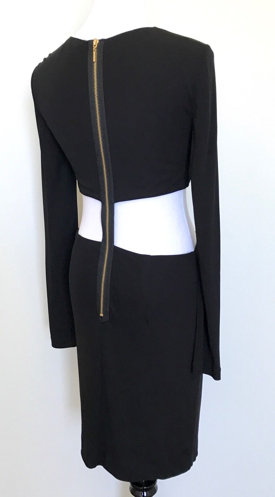 Rachel Zoe Black Shay Draped  Dress. CutoutsZip Back. Retail $345 Price $149 (6)