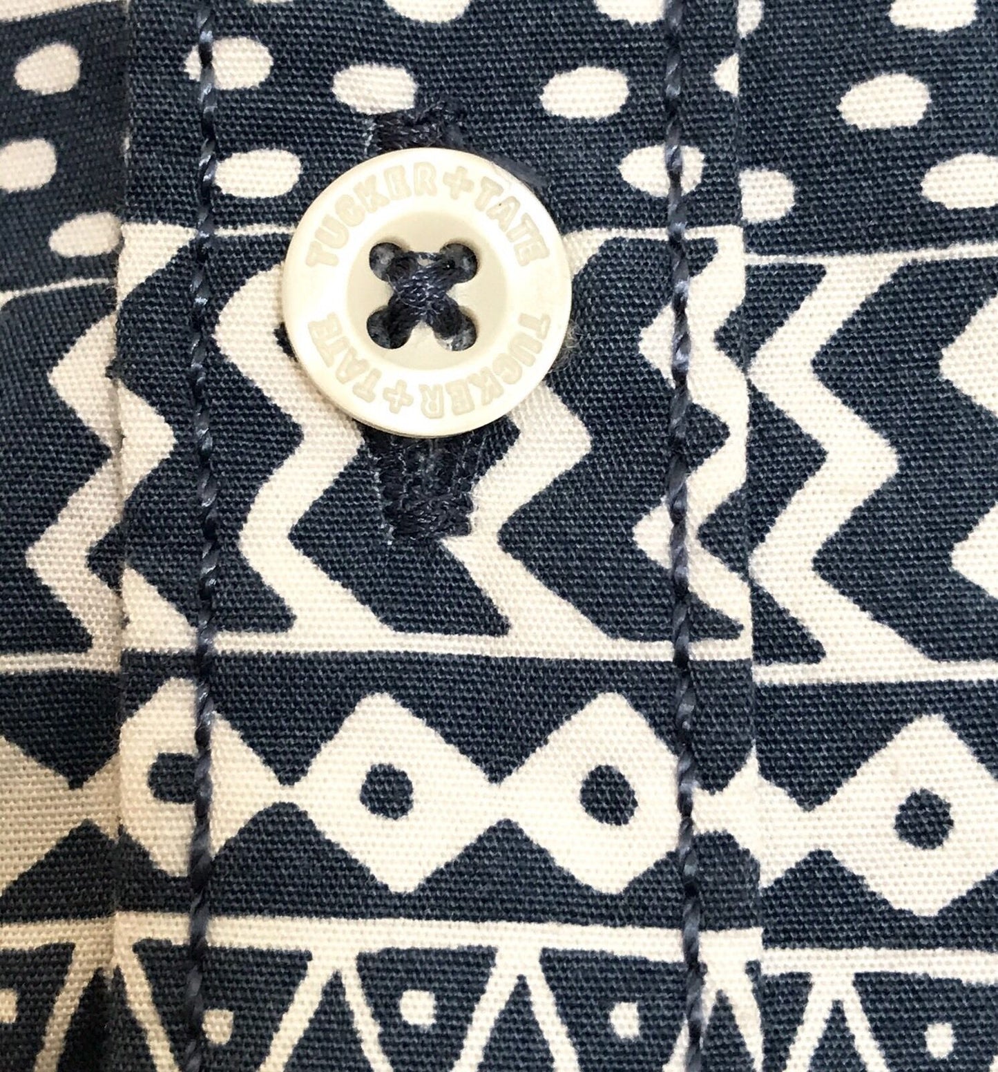 Tucker + Tate  Navy Blue Geo Stripe Shirt. NWT Retails $32 Price $23 Age 3