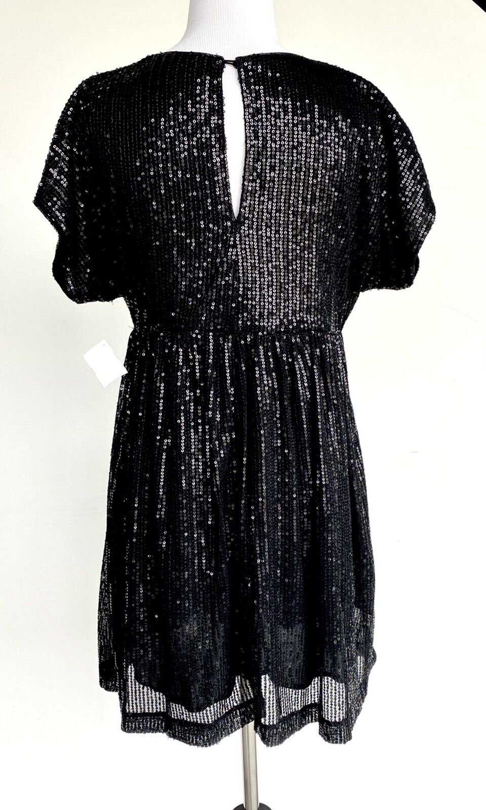 The Impeccable Pig Black Sequin Romper Retail $64 Price $49 NWT Sz Small