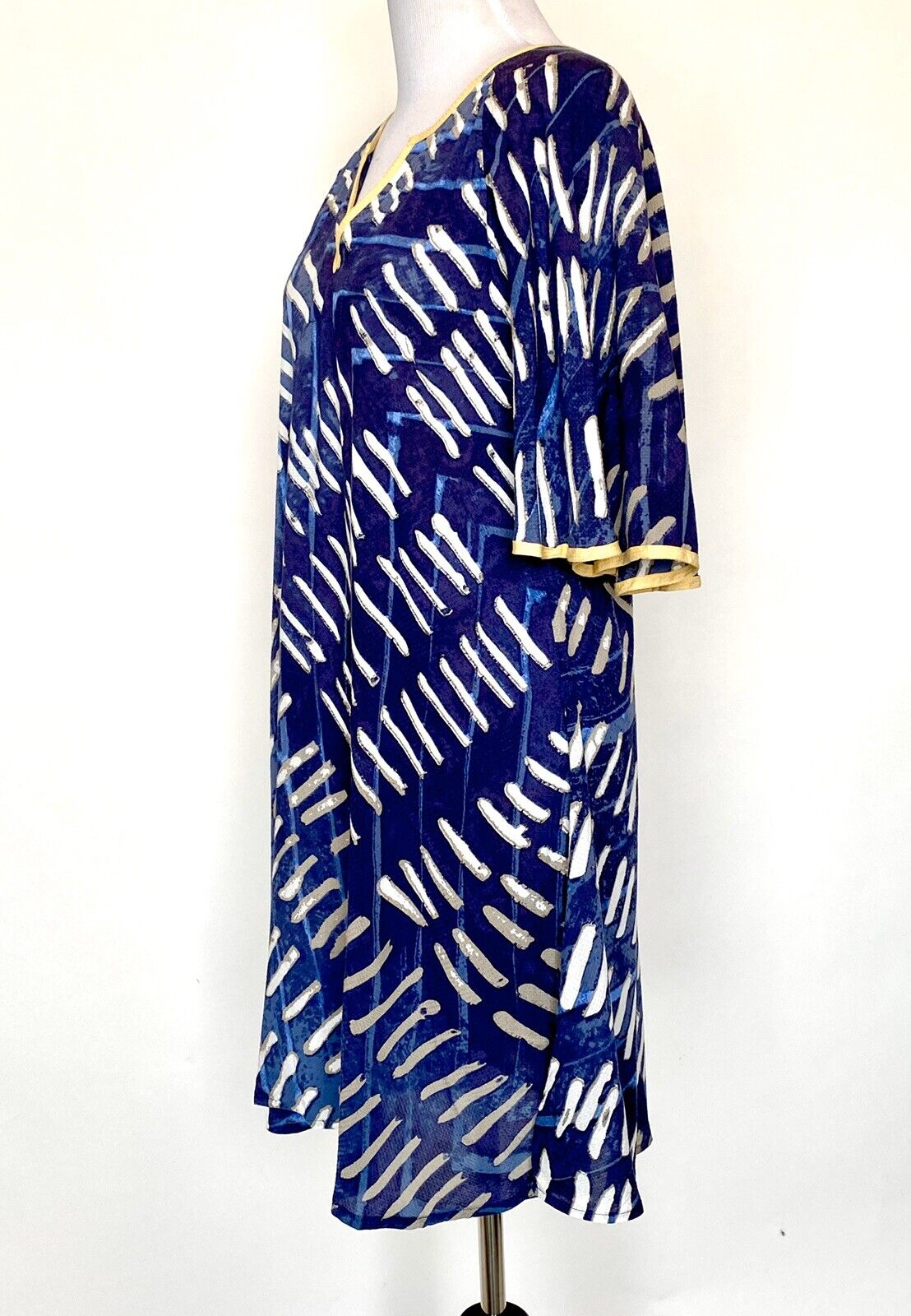Nic + Zoe Blue & White Shift Dress / Coverup NWT Size XS Retail $178 Price $43
