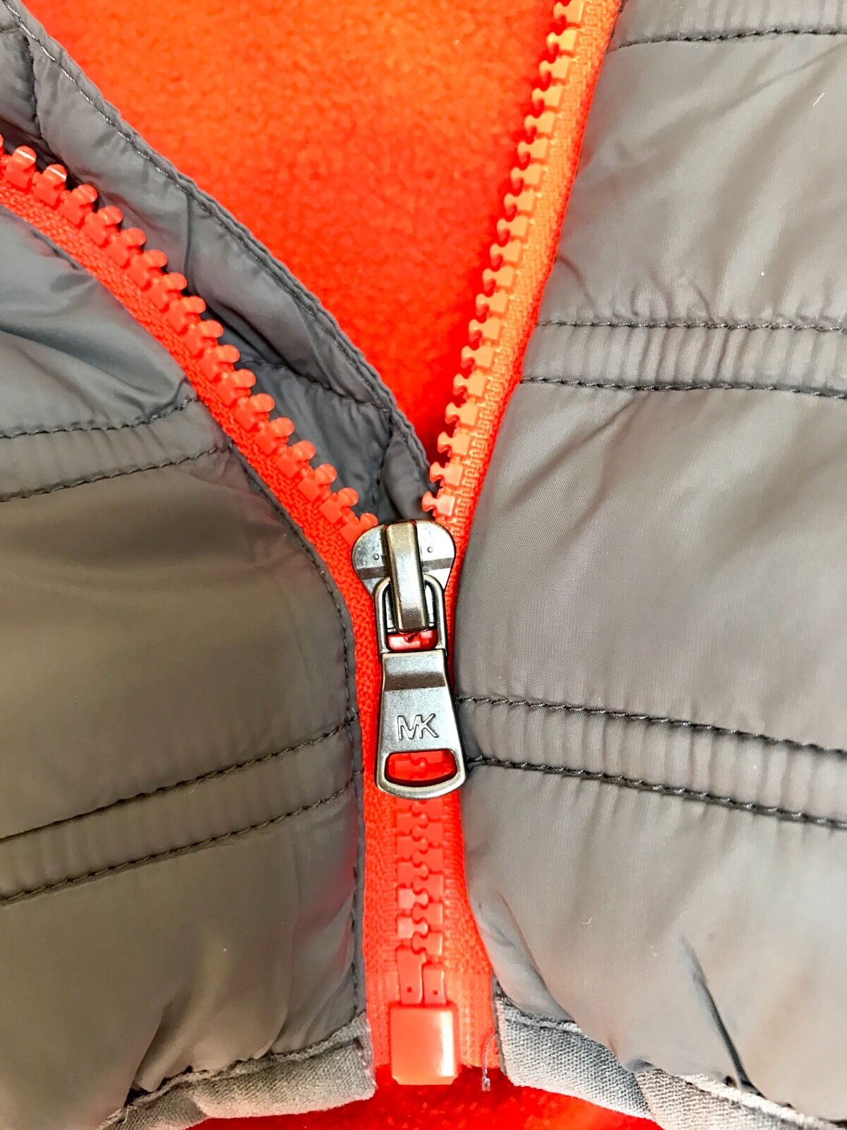Michael Kors Grey & Orange Puffa Jacket NWT Retail $135 Price $49 Age 3