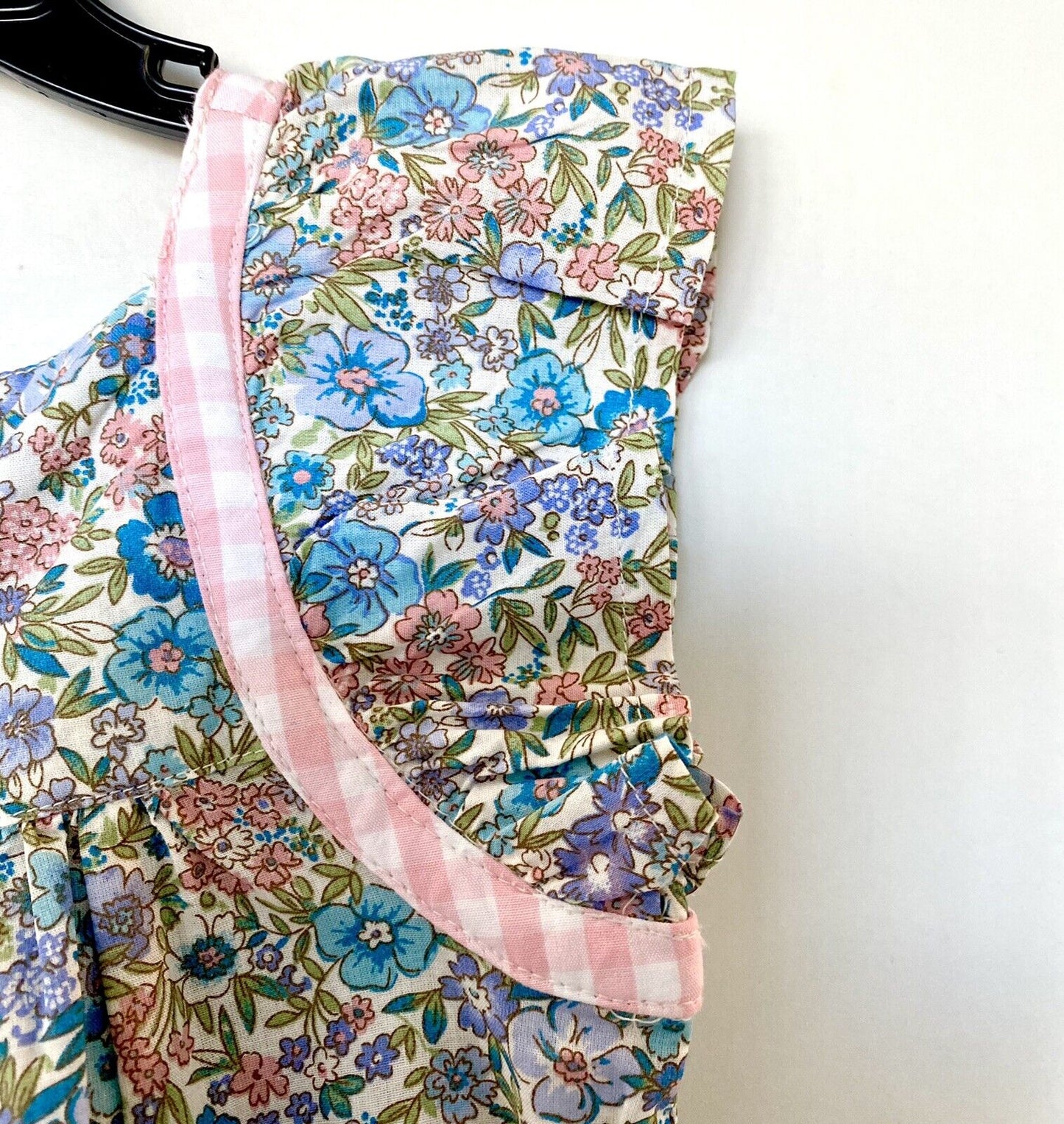 Monsoon London Ditzy Print Gingham Trim Romper 12-18 M Price $32.50