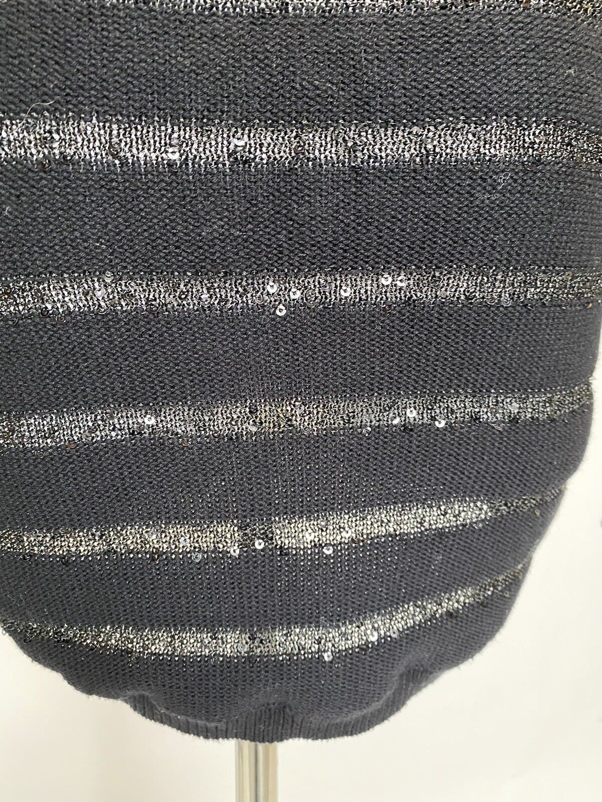 Black Stripe Sequin Sweater. Maison Jules. Retail $69.50 Price $24 Size S NWT