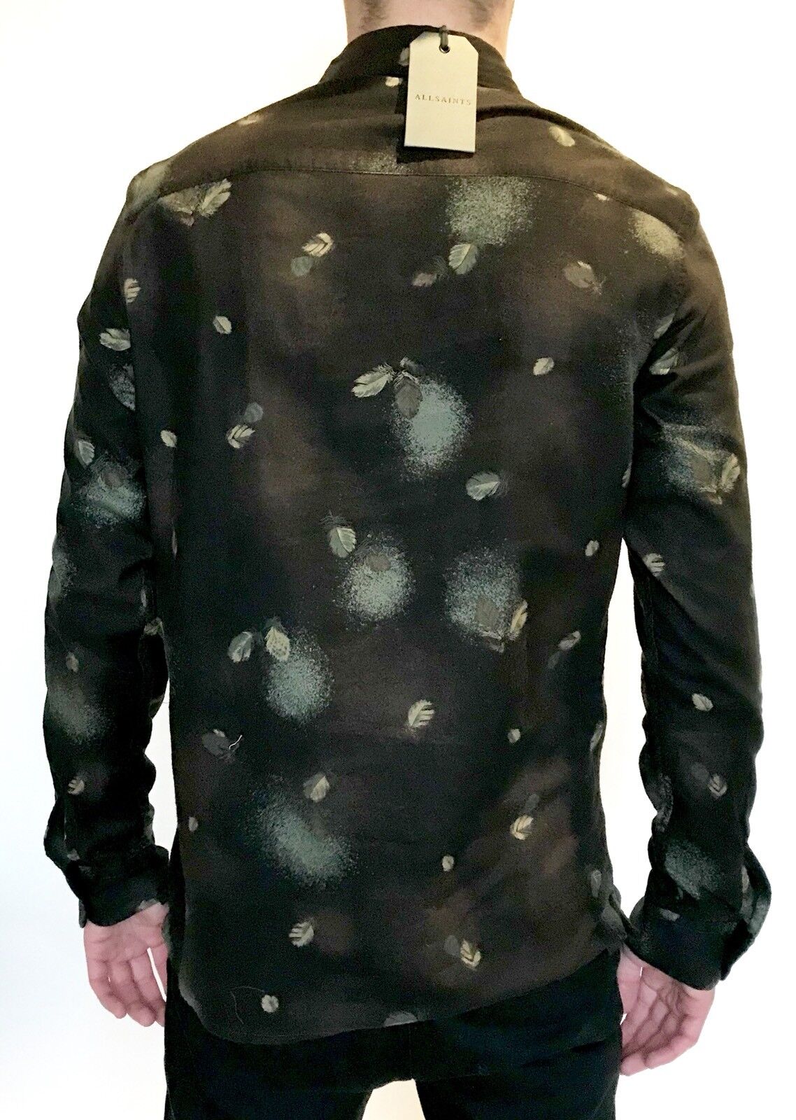 AllSaints Washed Black Abilene LS Shirt  Retail $165 NWT Price $79 All Saints S