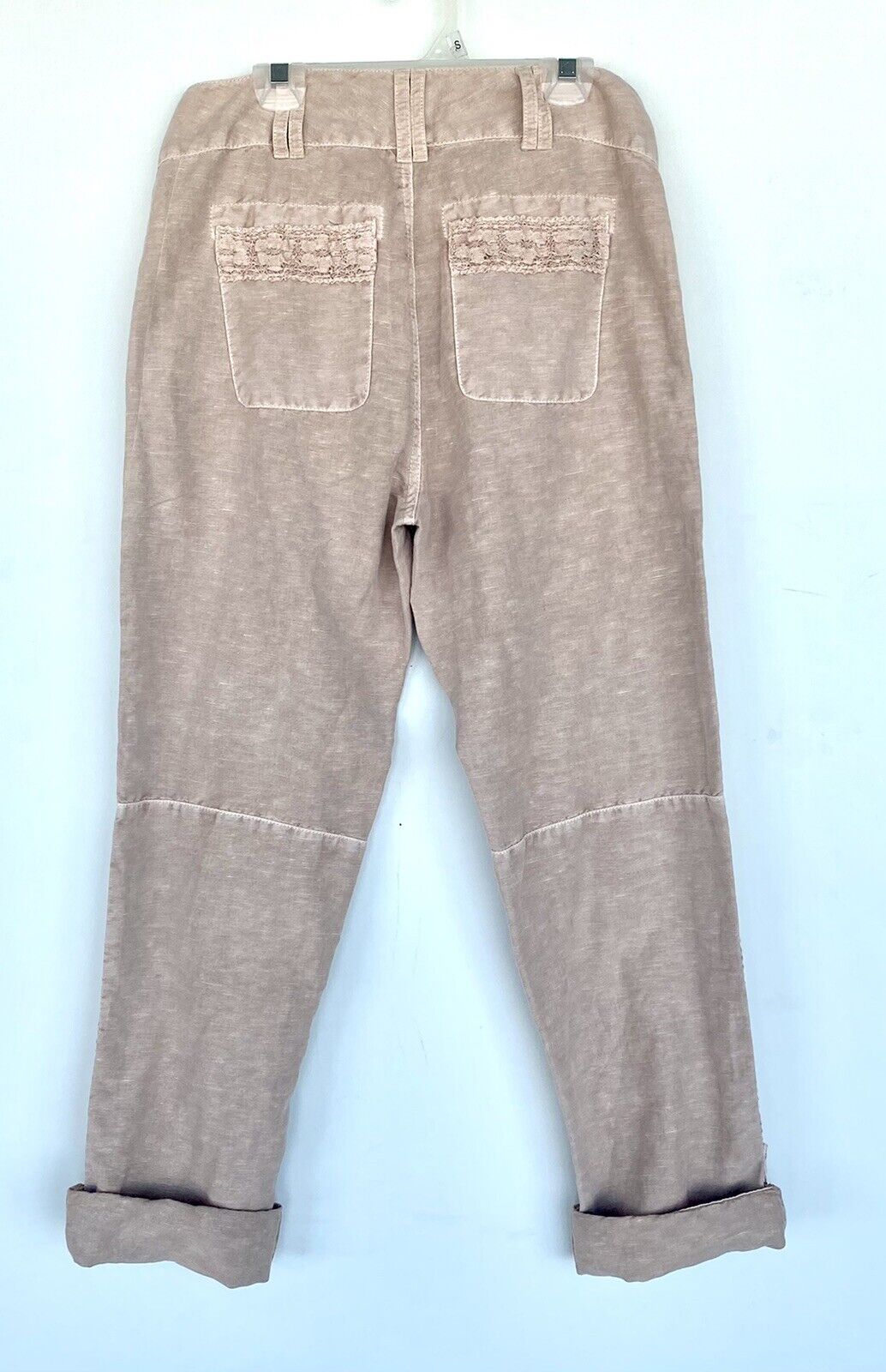 Sundance Organia Cotton Pants Lace Side Panel Retail $98 Price $56  Size 2