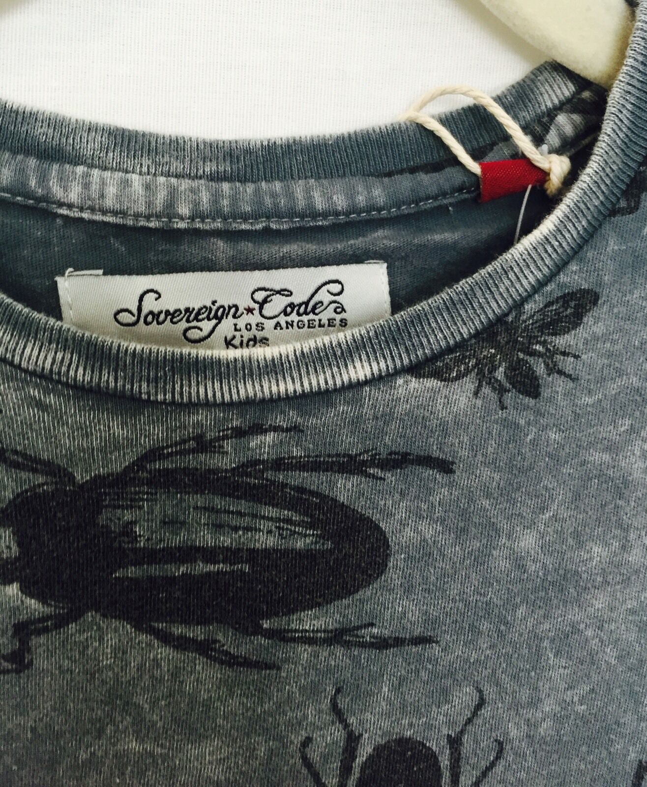 Sovereign Code LA Gray Beetle Bug Distressed Wash Tee Shirt NWT. Size 2T $18