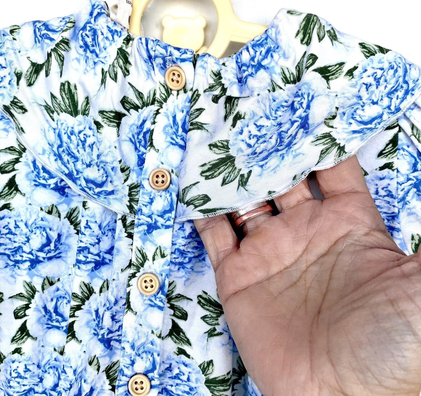 Kate Quinn Soft Bamboo Top & Bloomer Retail $56 Price $34 6-12 M Blue Peony