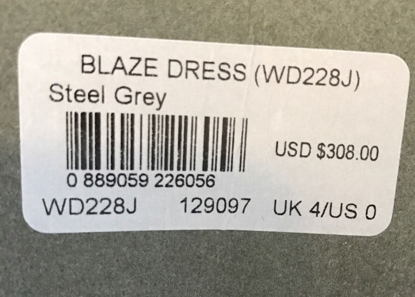 AllSaints Blaze Steel Grey Silky Dress.Retail $308 Price $125All Saints Size 0