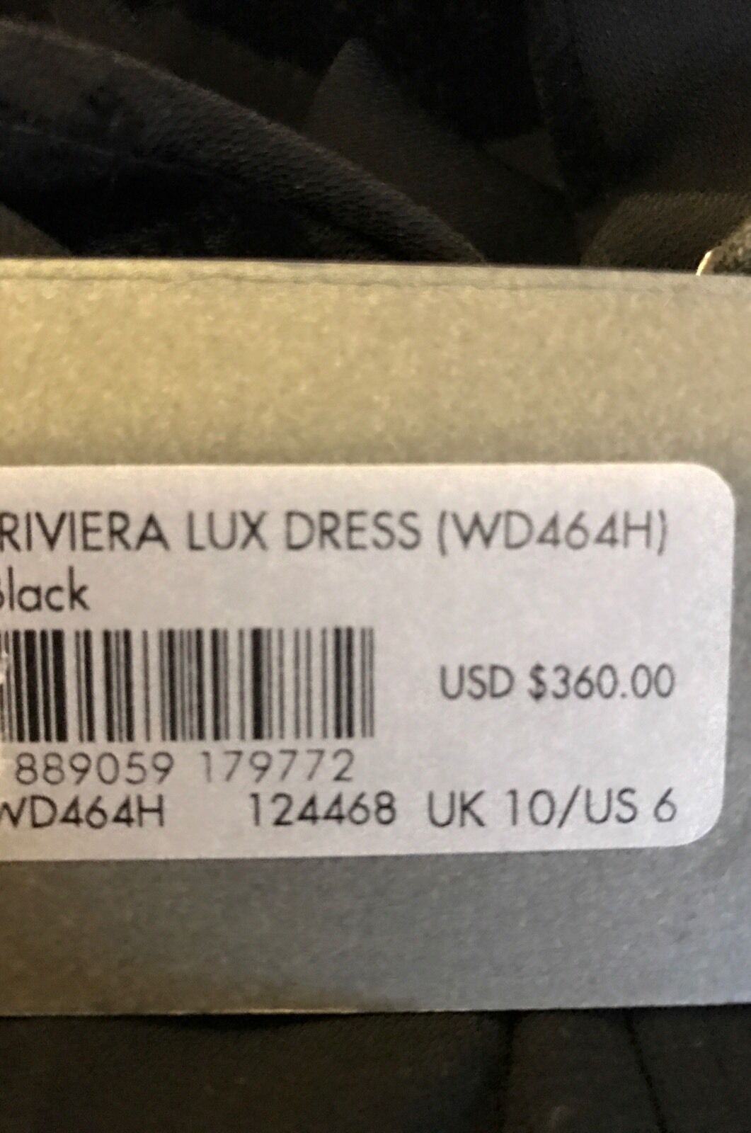 Allsaints Black Knot Riviera Lux Dress NWT Size 6 Retail $360 Price $98