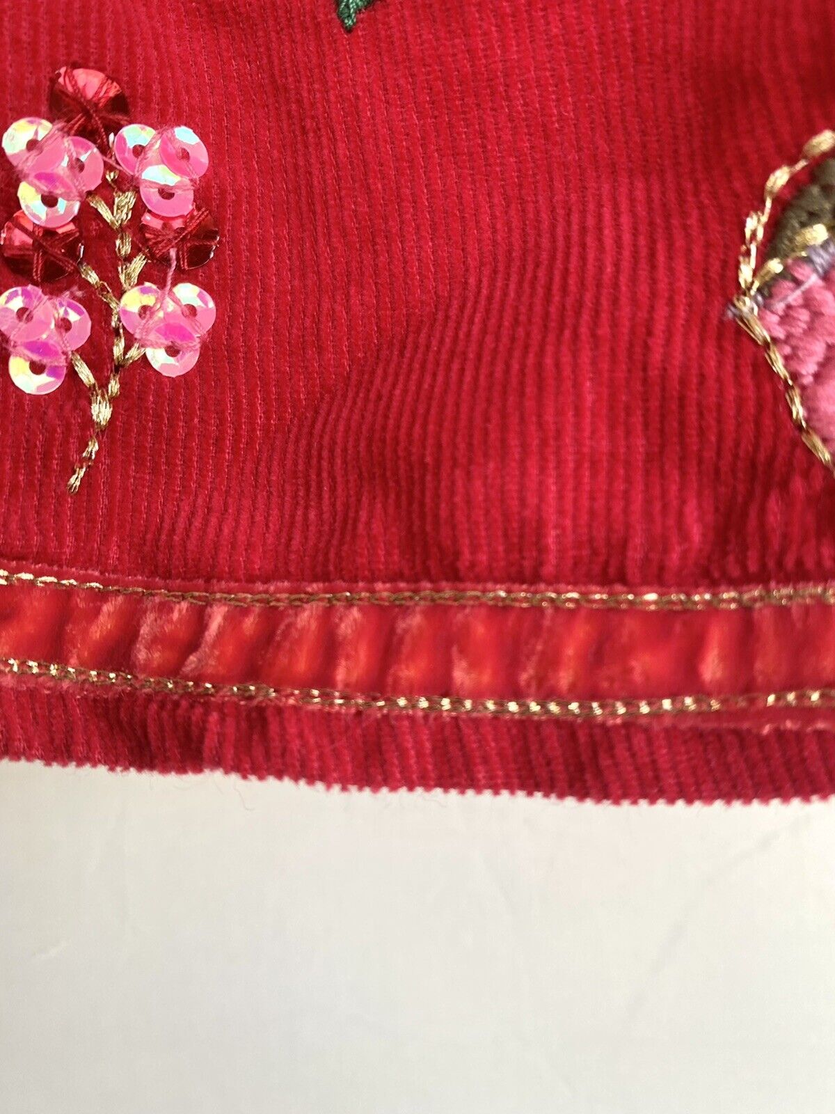 Monsoon London Cord Embroidered Dress 3-6M Appliqué Bird Deer Price $40