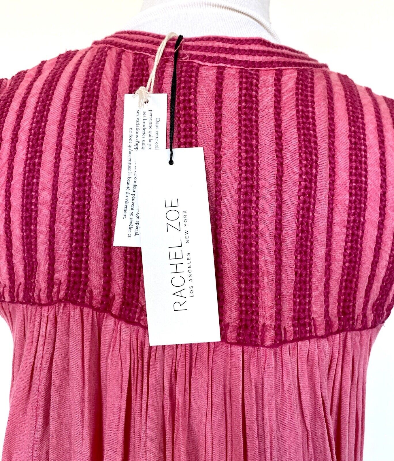 Rachel Zoe Sleeveless Embroidered Tunic Top Size M Retails $69 Price $45 NWT