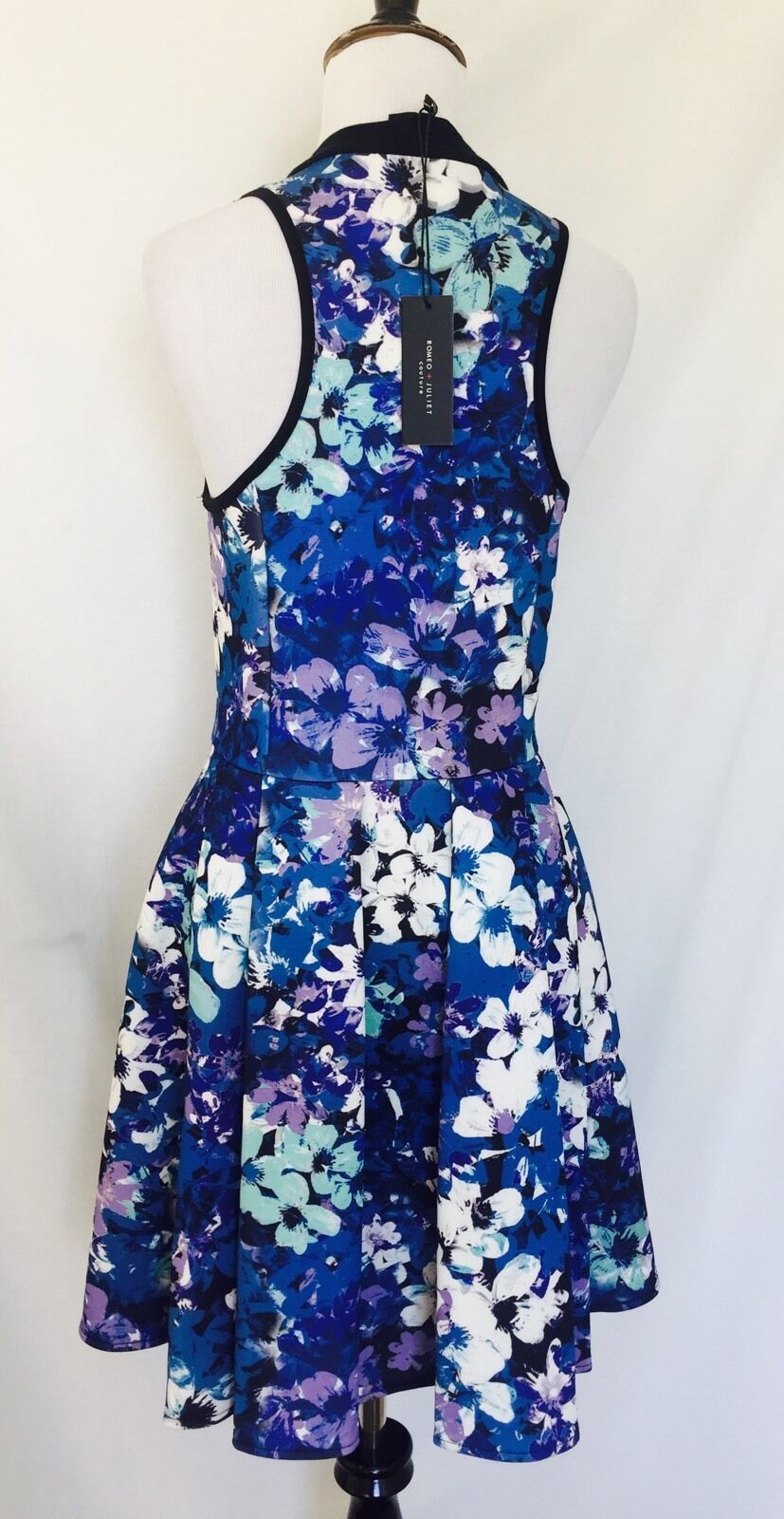 Romeo + Juliet Couture Blue Stretch Zip Dress  NWT Retail $208 Price $49 Size M