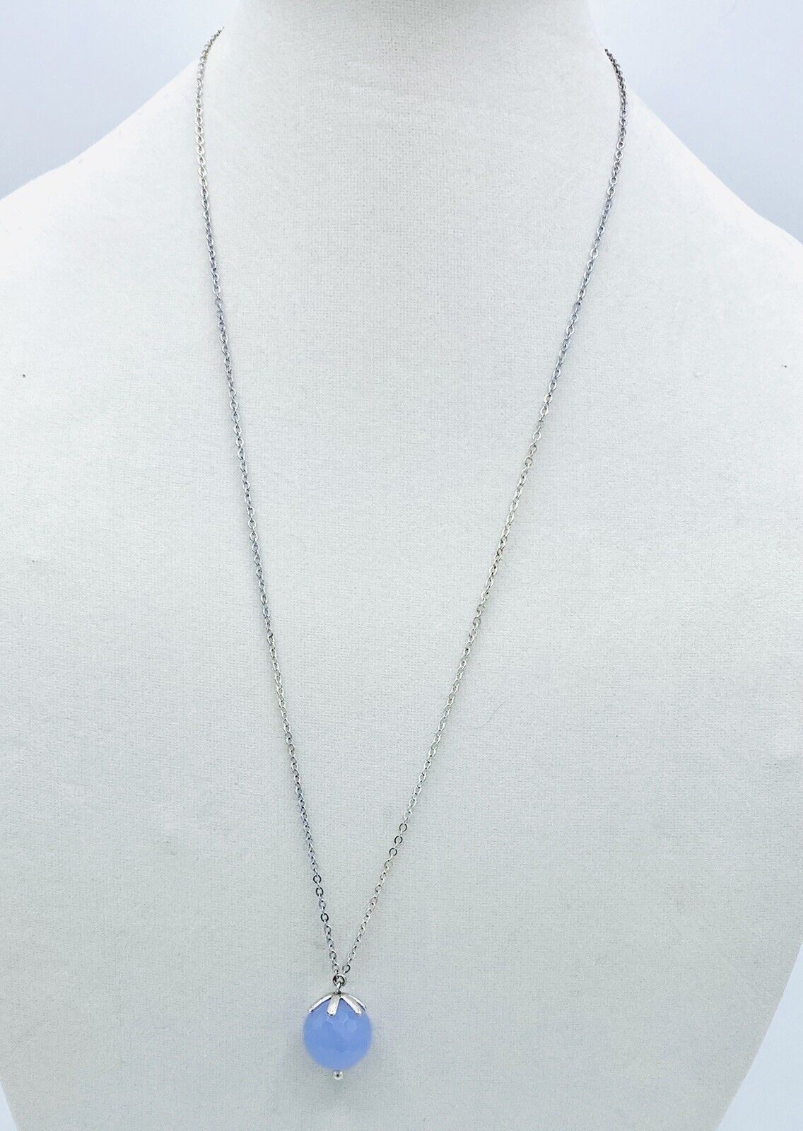 Pilgrim Skanderborg Quartz Necklace. Sterling Silver Plated Lilac Price $15