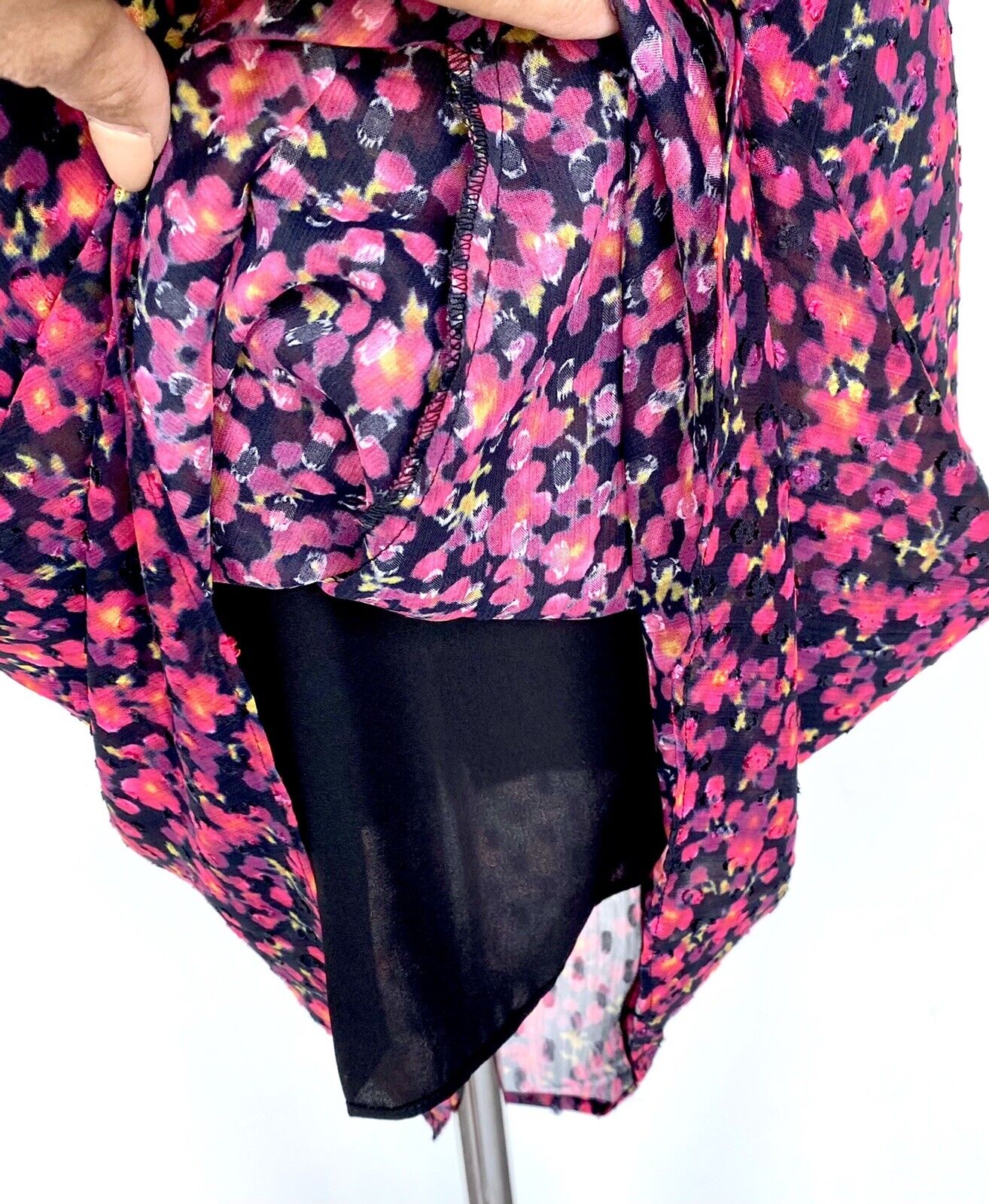 Allsaints Aldine Cheri Blossom Chiffon Dress NWT Size 2 Retail $260 Price $130