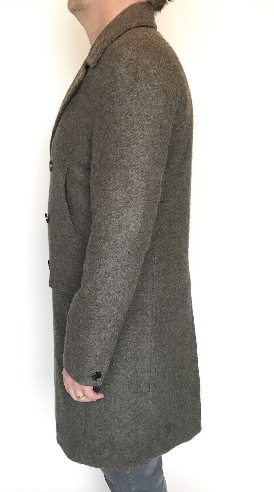 AllSaints Fyfe Coat Wool Mix Size 38 M Retail $700 Price $280 NWT