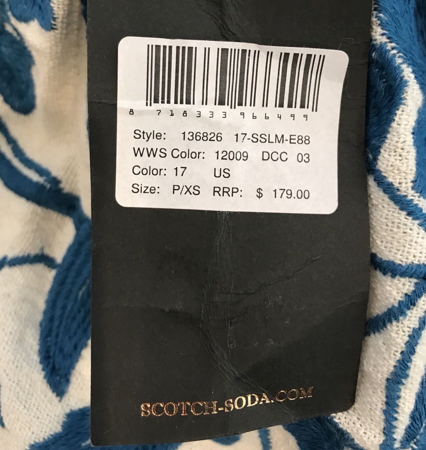 Maison Scotch Scotch & Soda Boho Dress.NWT Retail $179 Price $86 Size P XS