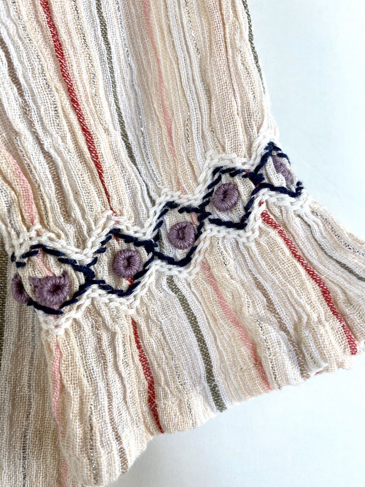 Peek Striped Silver Stripe Embroidered Tunic Top NWT Age 2T Retail $44 Price $24