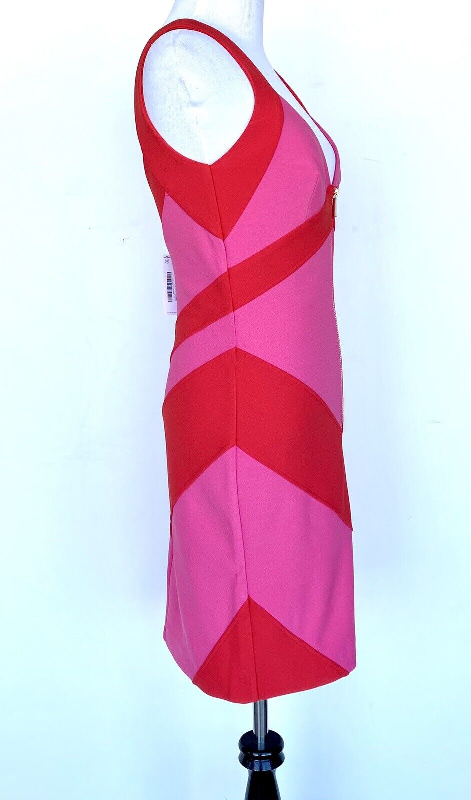 Karen Millen Striped Zip Through cocktail dress Size US 4 Retail $248 Price $149