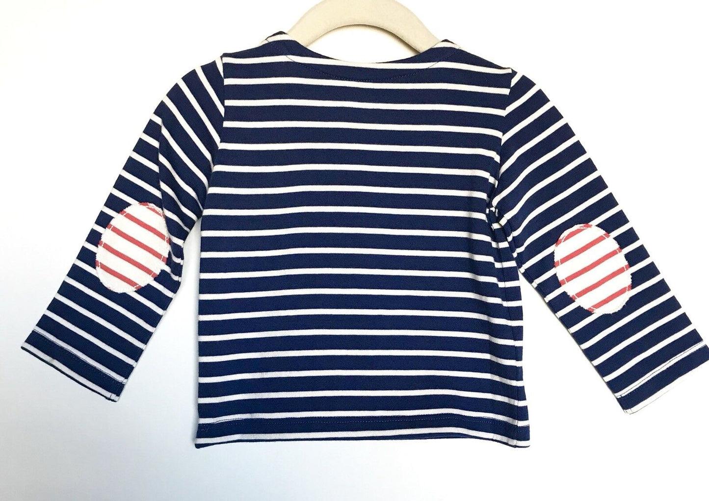 Mini Boden Baby Boden Elbow Patch Breton Top. 0-3 M Retail $22 Price $16.50 NWT