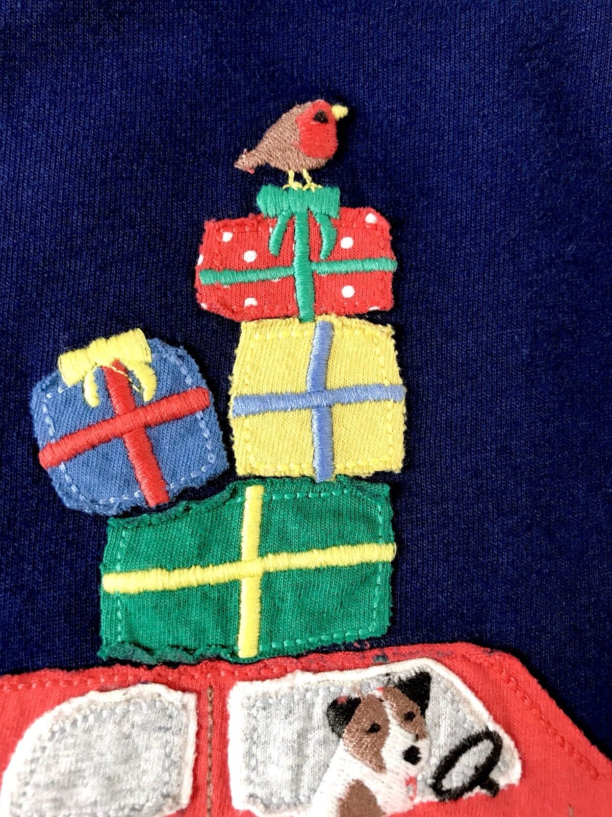 Mini Boden  Car & Dog Appliqué  Top 0-3 Month Retail $25 Price $18.75 NWT
