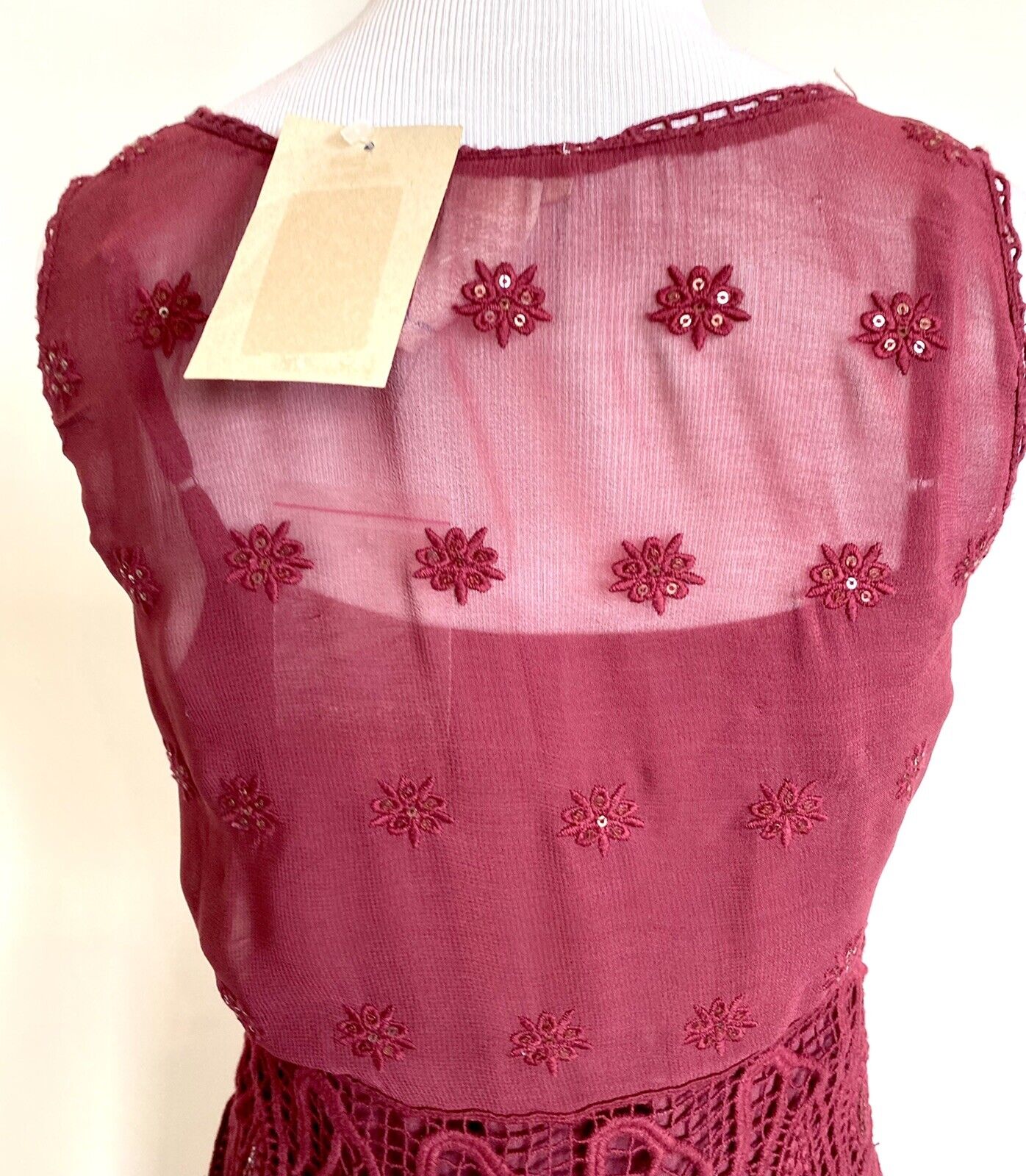 Sundance Love Forever Crochet Lace Dress Retail $178 Price $59 Size 2