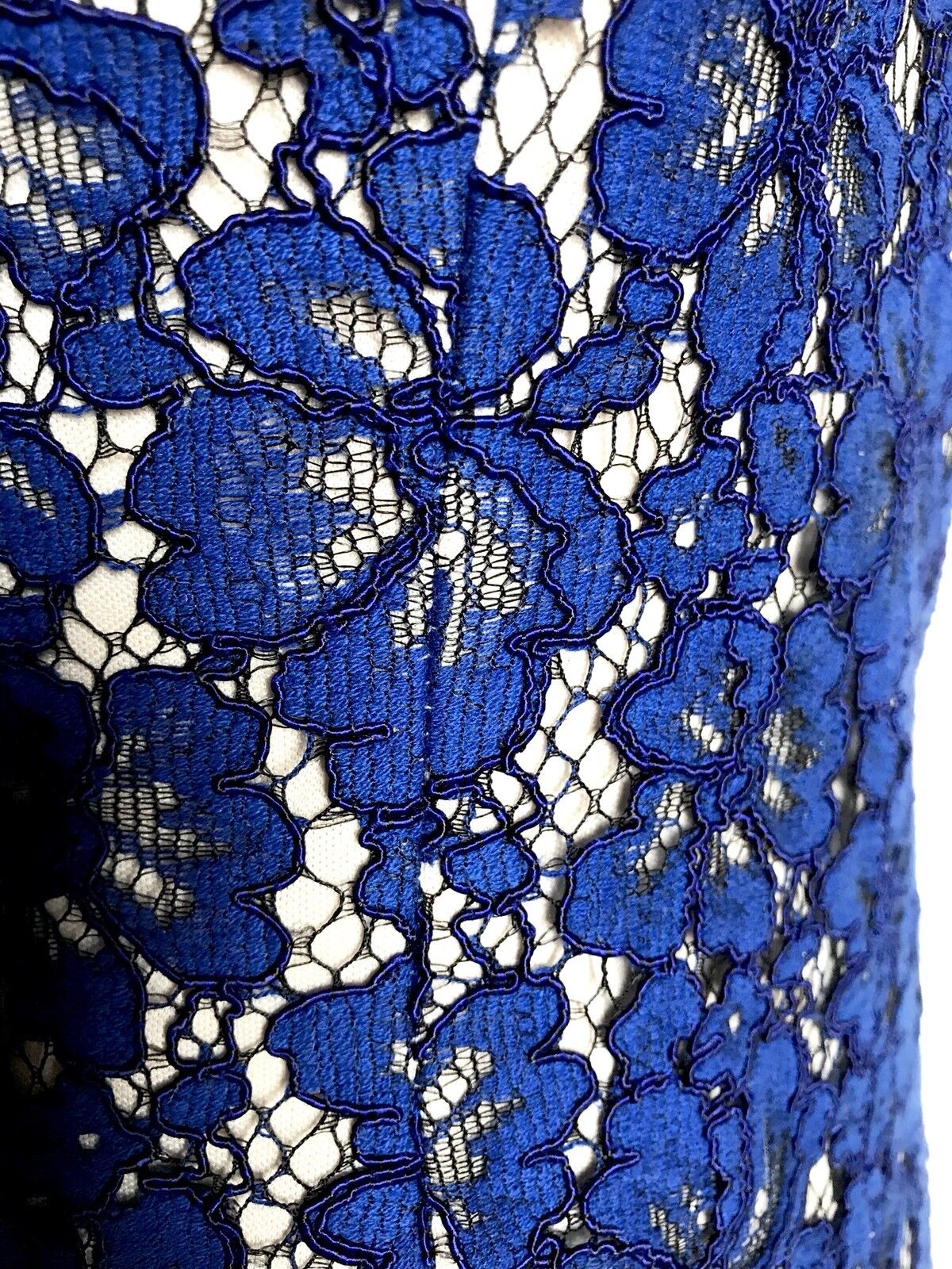 Alexia Admor Blue Lace Dress. Ruffle Bell Sleeve. Retail $265. Price $125 XS NWT