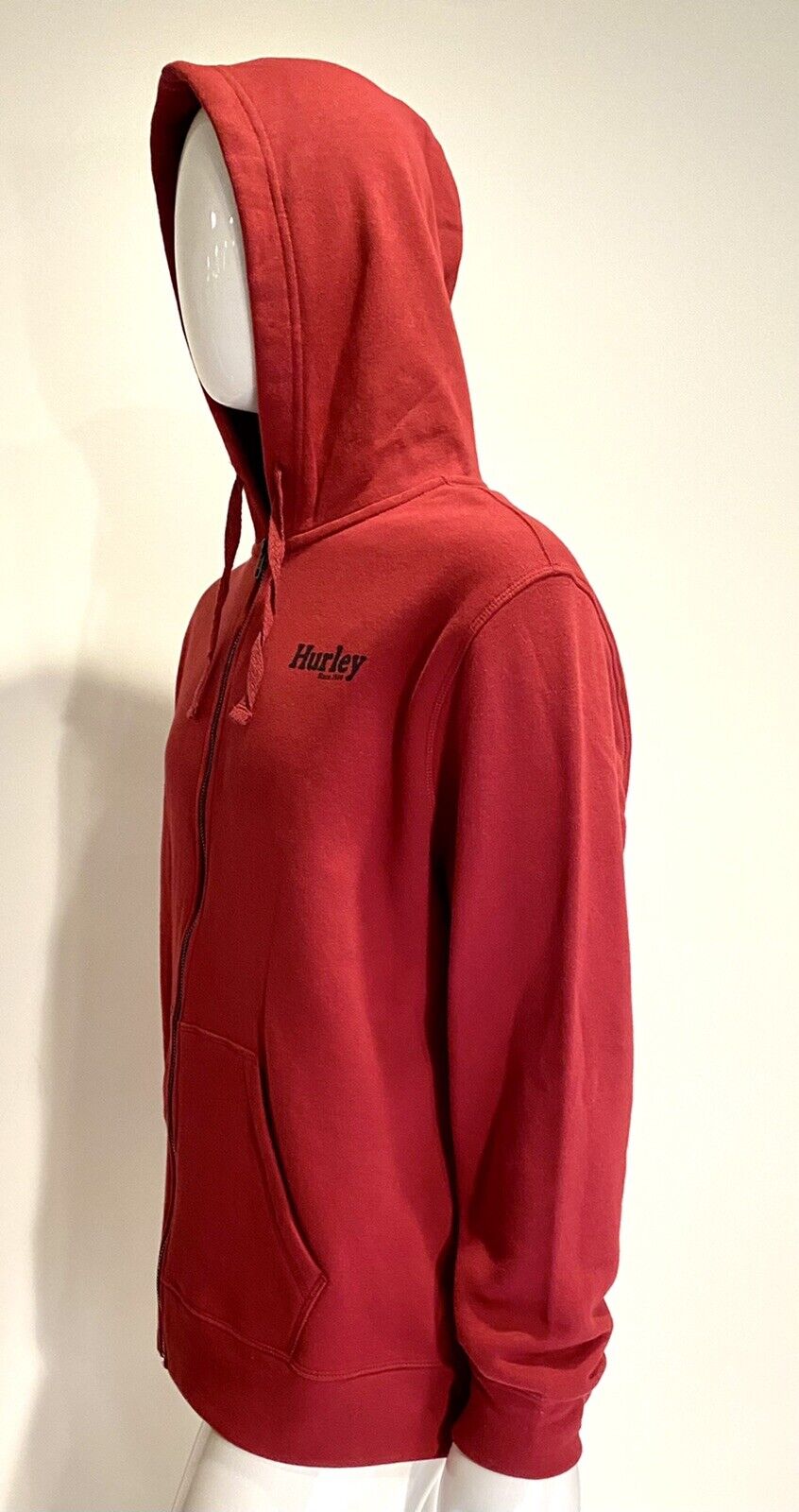 Hurley mens zip Up Rise And Jam Red Hoodie L Retail $58 Price $42 NWT