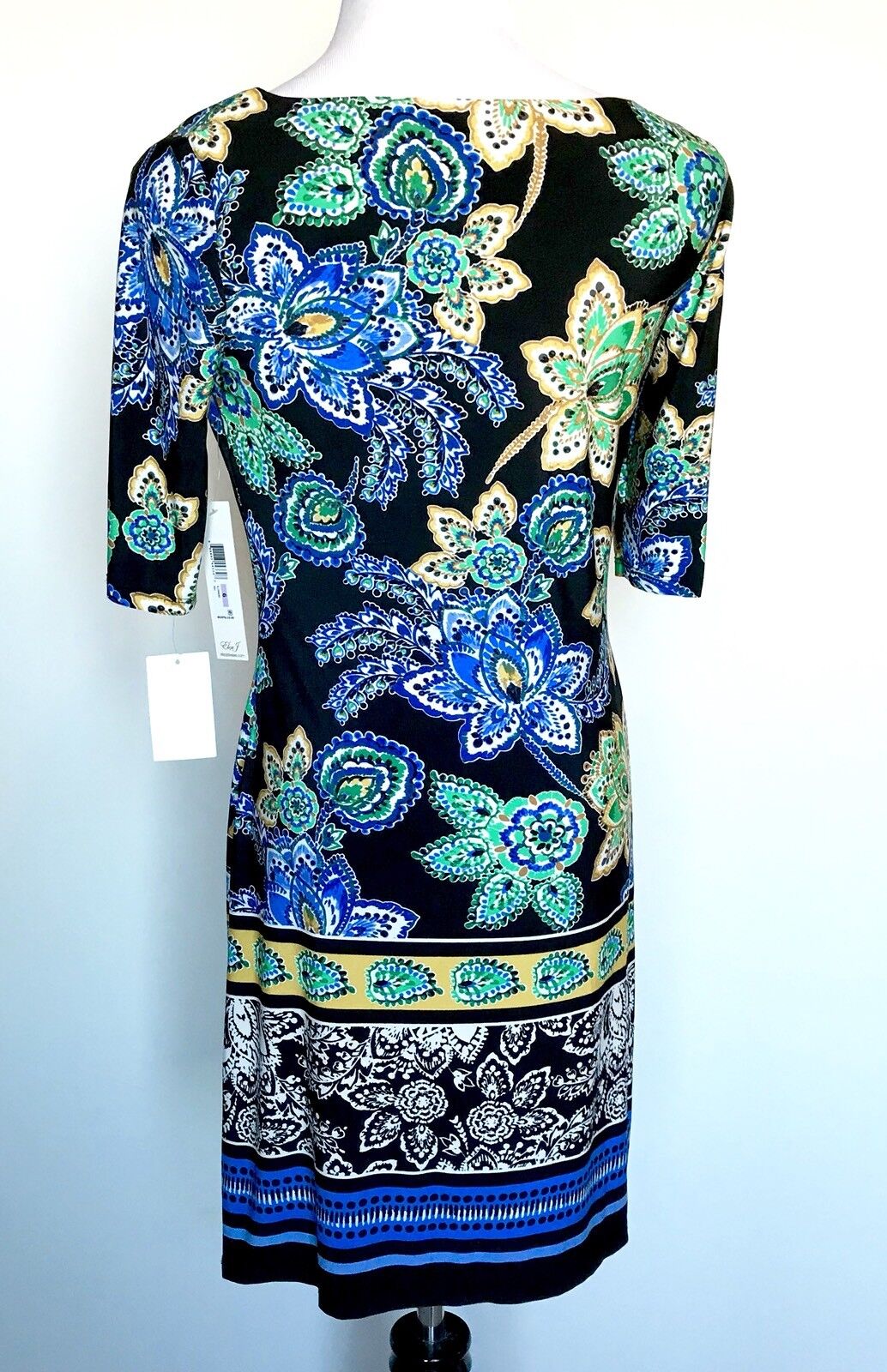 Eliza J Blue Floral Stretch Tunic Dress NWT Retails $118 Price $59 Size 6
