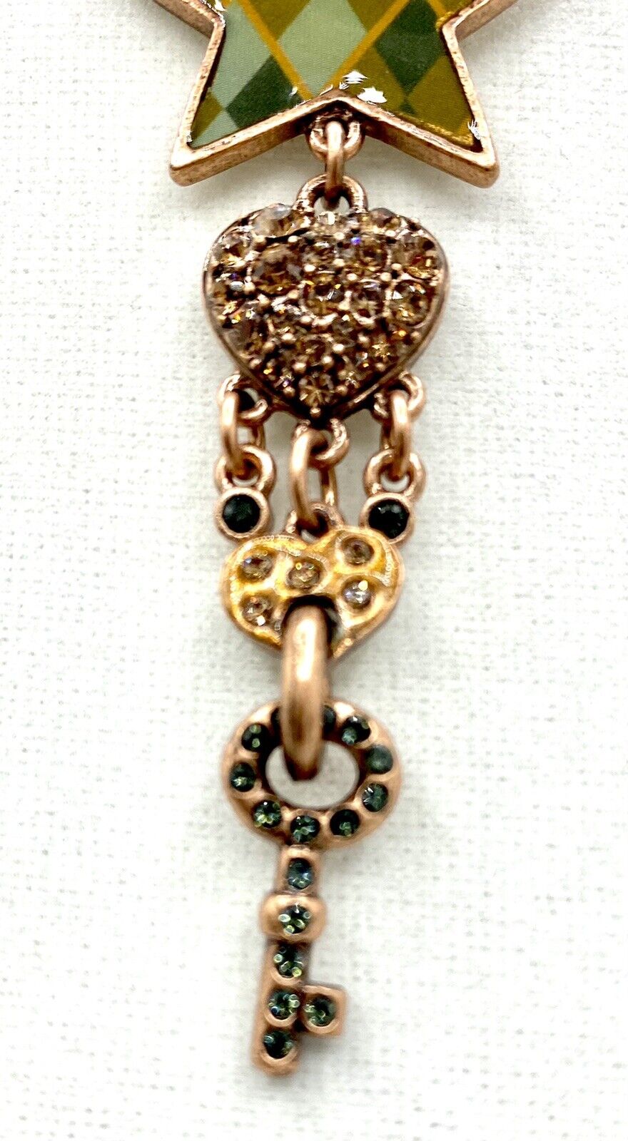 PILGRIM Swarovski Crystal Enamel Star Necklace $19 Valentine Heart