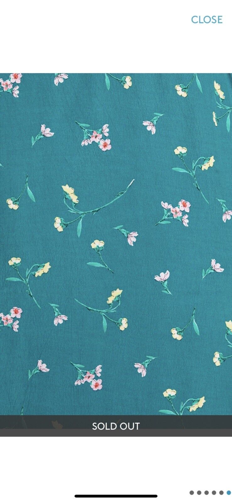 Row A Teal Floral Sleeveless Double Breasted Dress Retails $59 Price $36 XS
