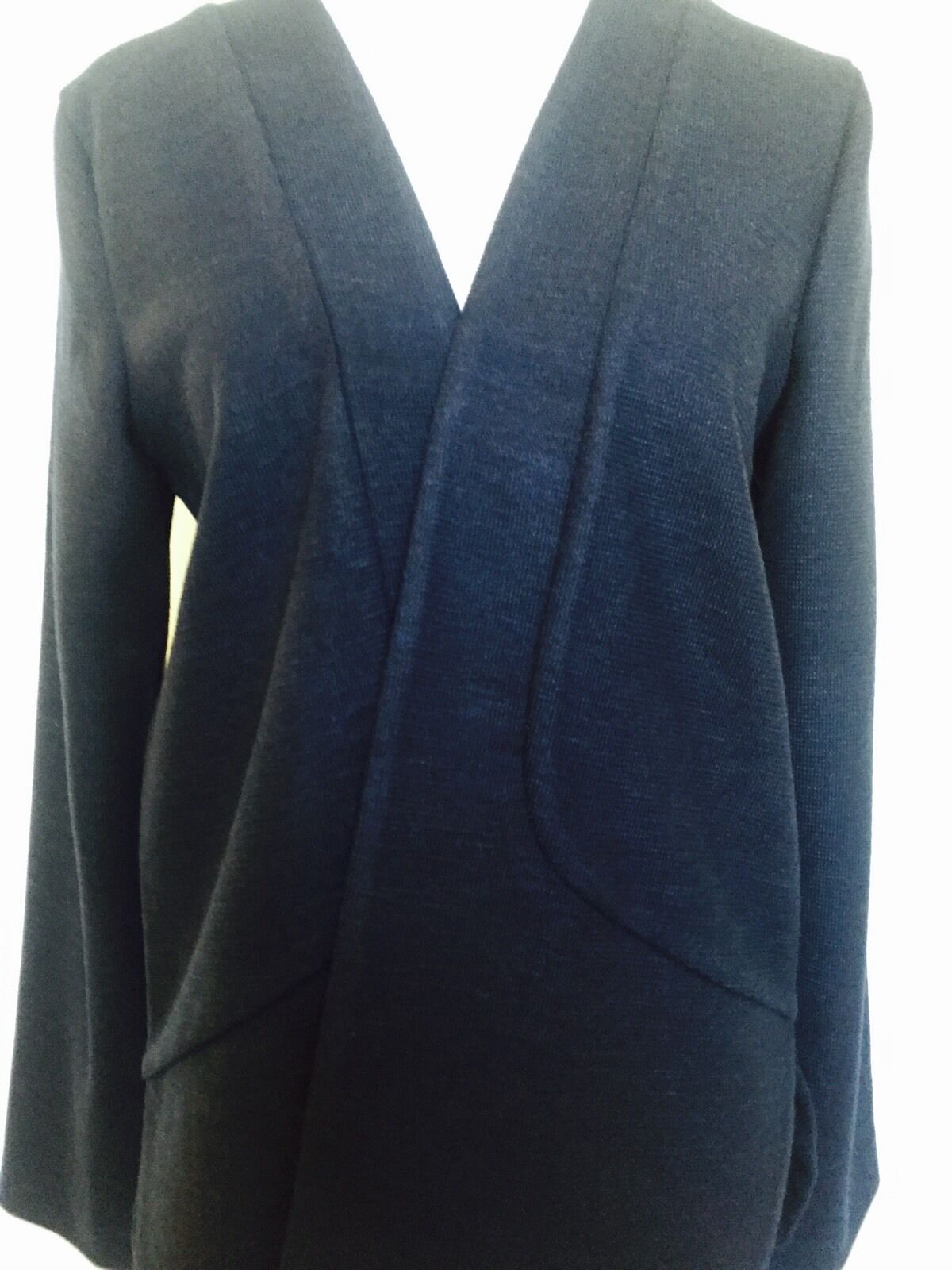 TAVI Navy Blue Open Formal Or Casual Jacket Woven Fabric NWOT SIZE S. $26