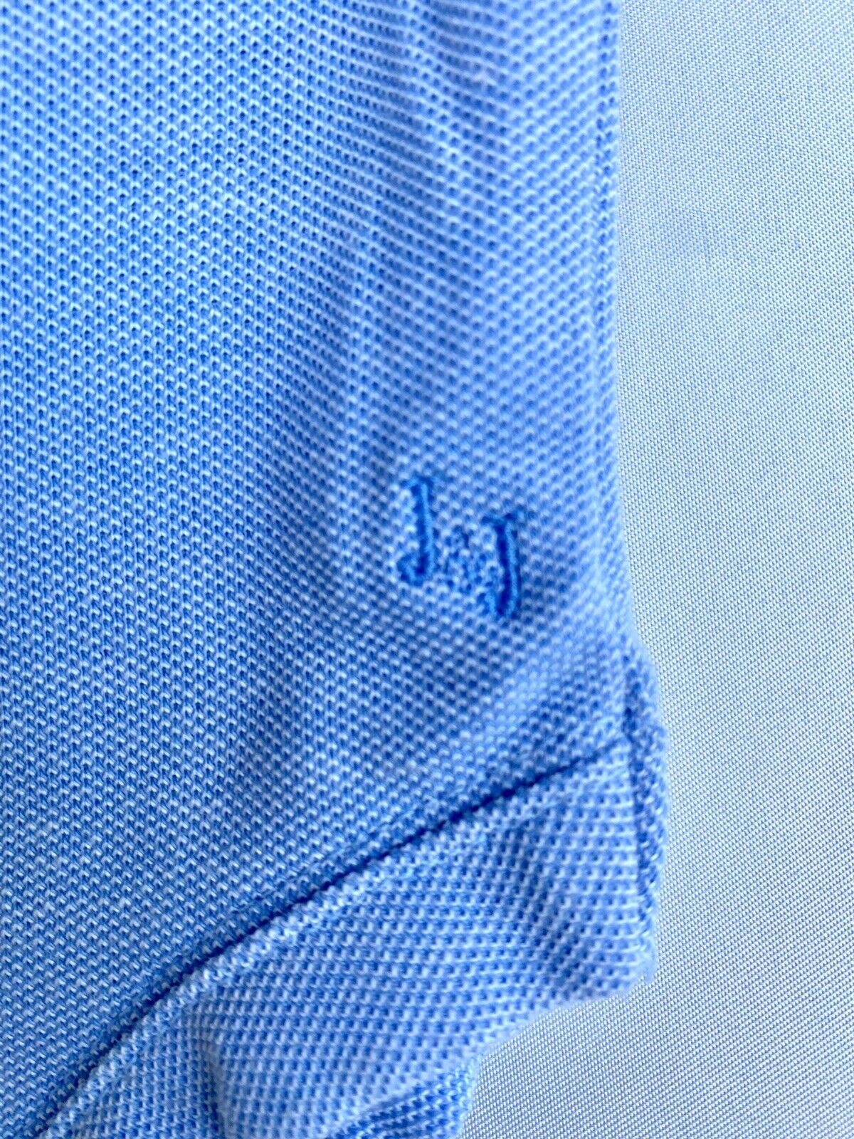 Janie And Jack Embroidered Bunny Pique Polo Bodysuit 0-3 M Price $26 NEW Blue