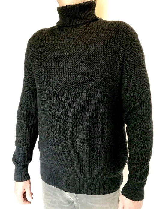 AllSaints Karnett Ink Navy Roll Neck Sweater Retails $178 NWT Price $78  L