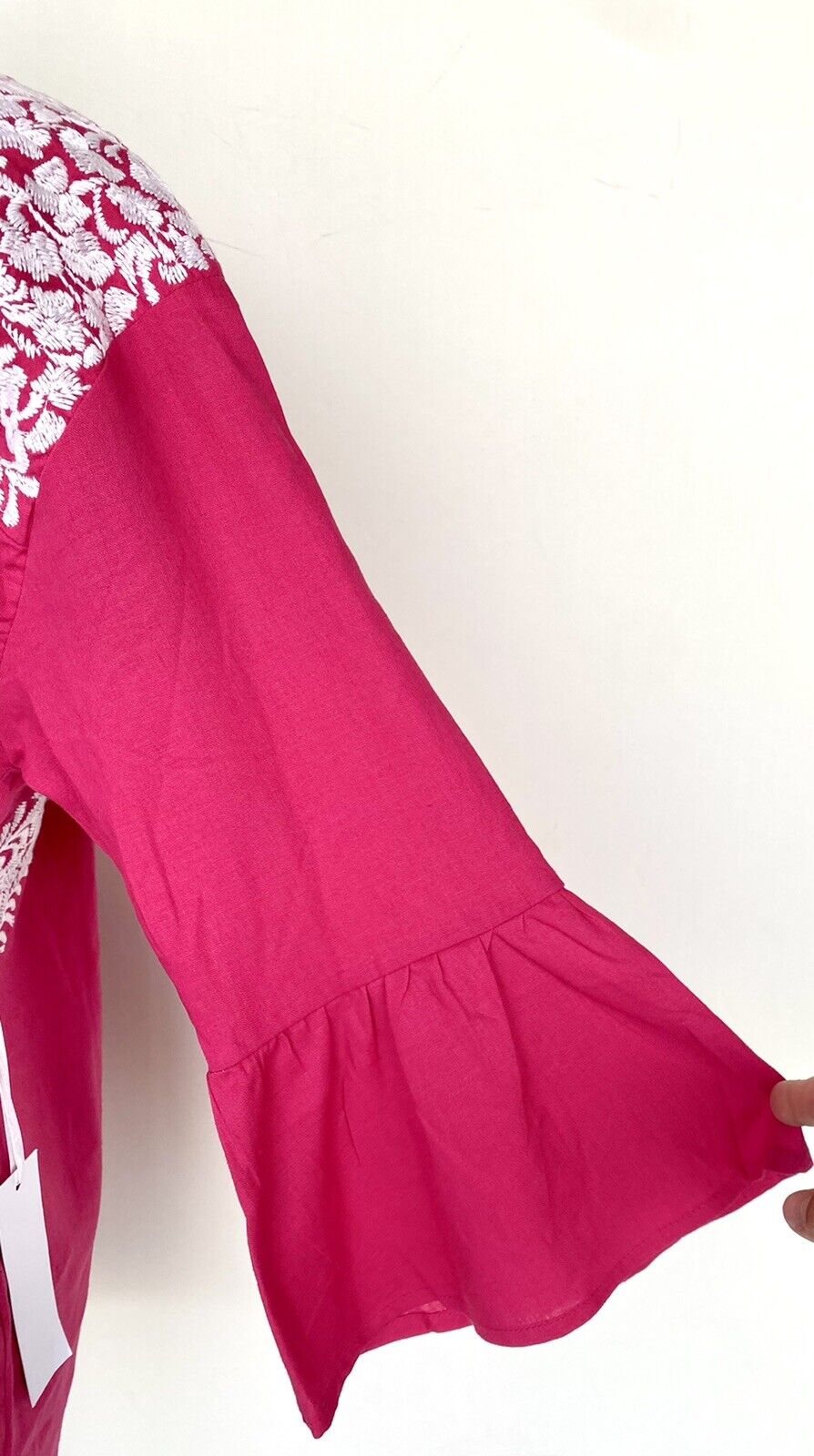 J Marie embroidered Margo Top bell sleeve XSmall Retail $92 Price $49 NWT