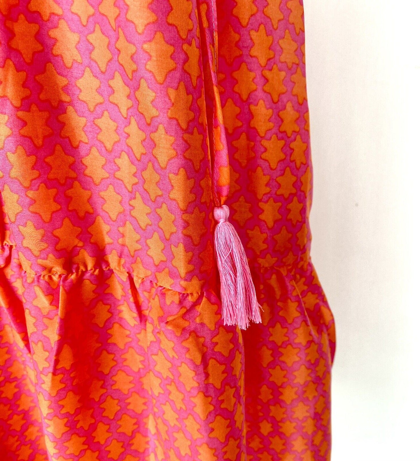 J Marie The Ella Tiered Flutter Sleeve Dress size M Retail $114 Price $65 NWT