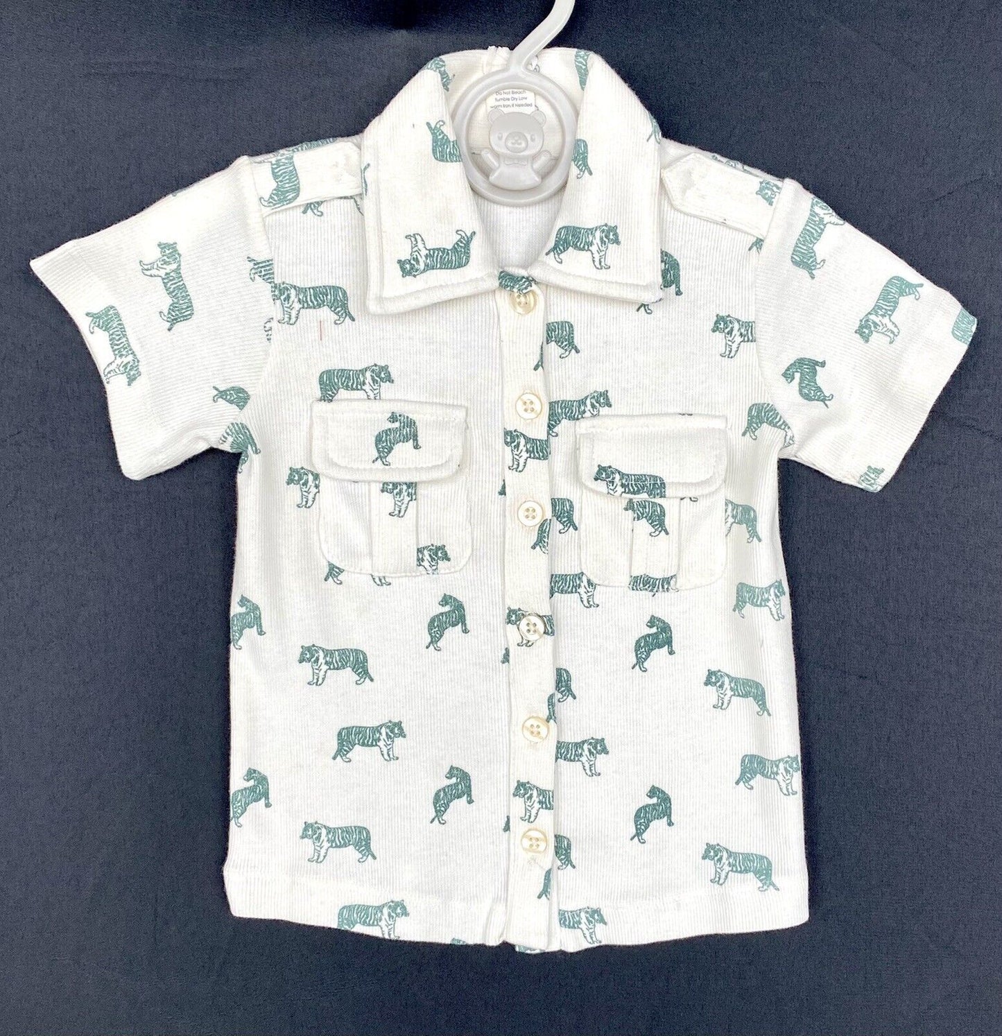Kate Quinn Organic Cotton SS Collared Top Price $28 Ribbed 12-18 M