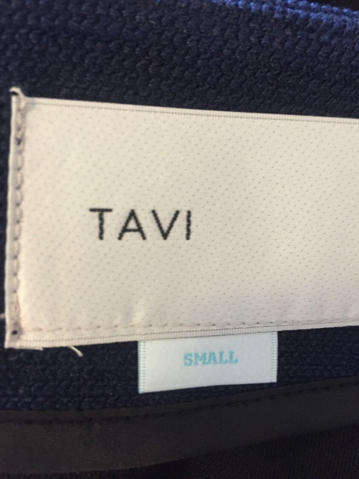 TAVI Navy Blue Open Formal Or Casual Jacket Woven Fabric NWOT SIZE S. $26