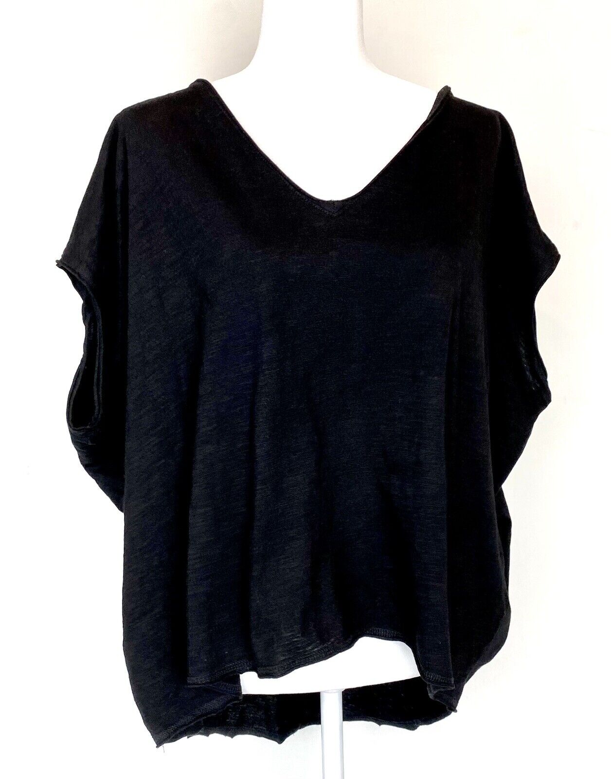 Mustard Seed No Frills Oversized black top Retails $39 Price $29 NWT 100% Cotton