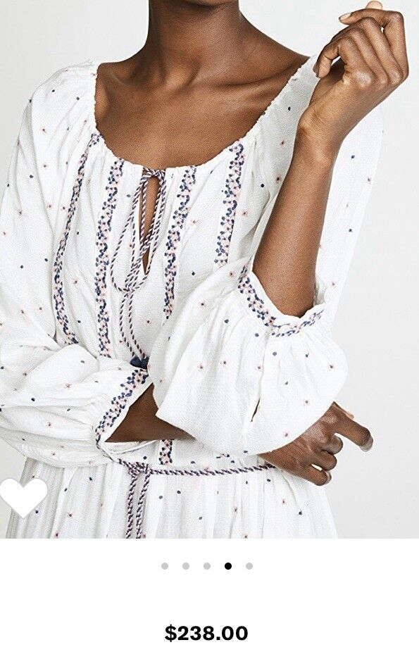 VELVET Graham & Spencer Boho Isilda Embroider Dress Retail $238 Price $79 S NWT
