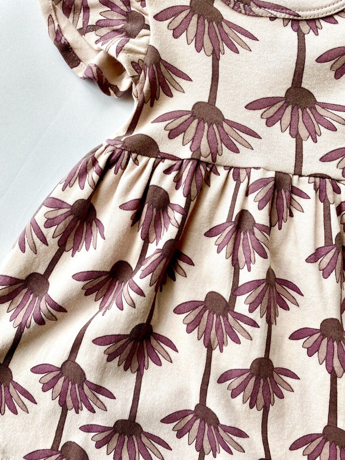 Kate Quinn 100% Organic Cotton Flutter Sleeve Dress Retail $46 Price $32 6-12 M