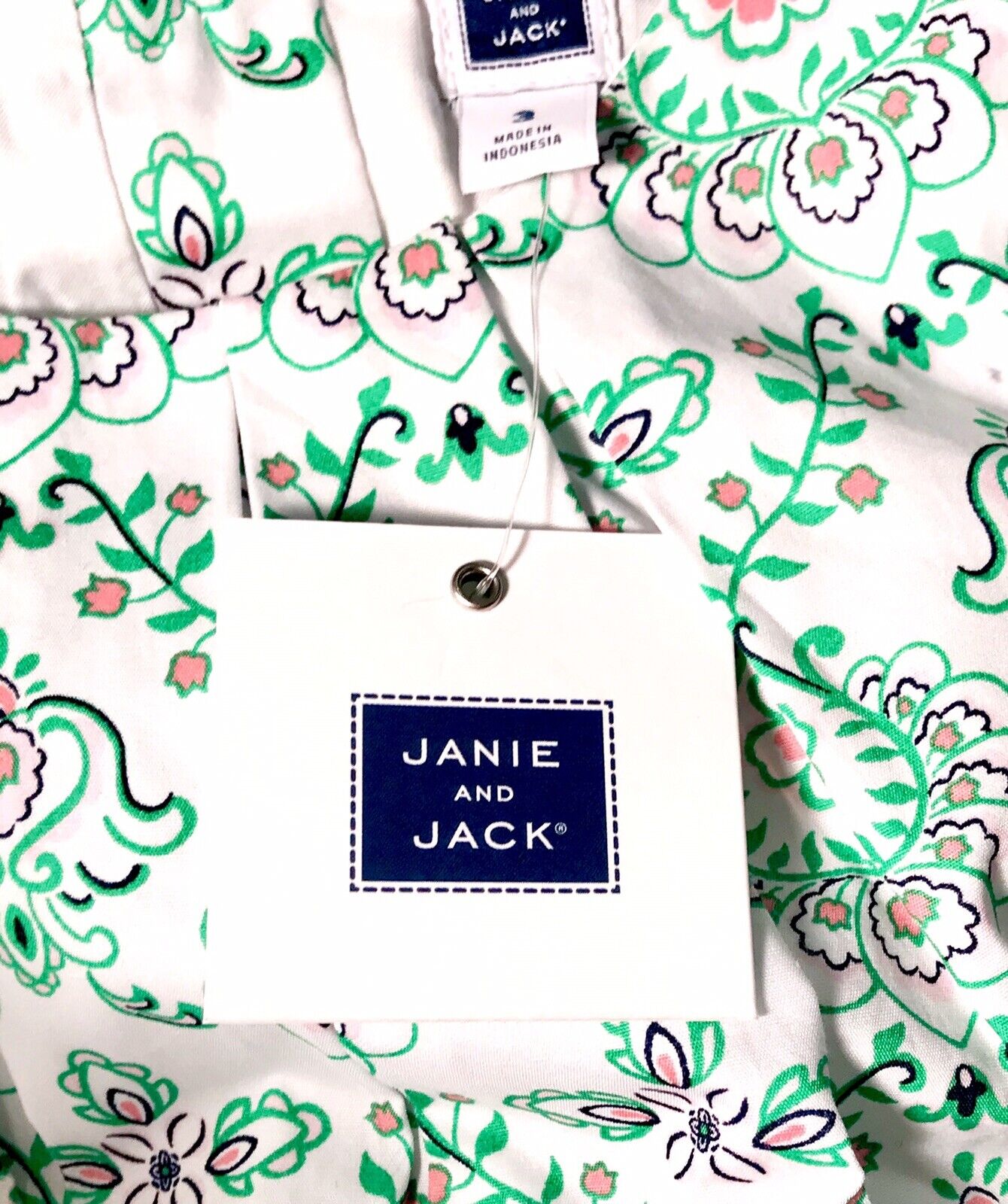 Janie And Jack Floral Pleated Blouse Age 3 NWT Retail $36 Price $26