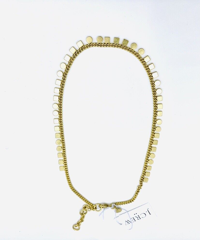 J Crew Circle Square Charm Necklace Retails $32.50 Price $25 NWT