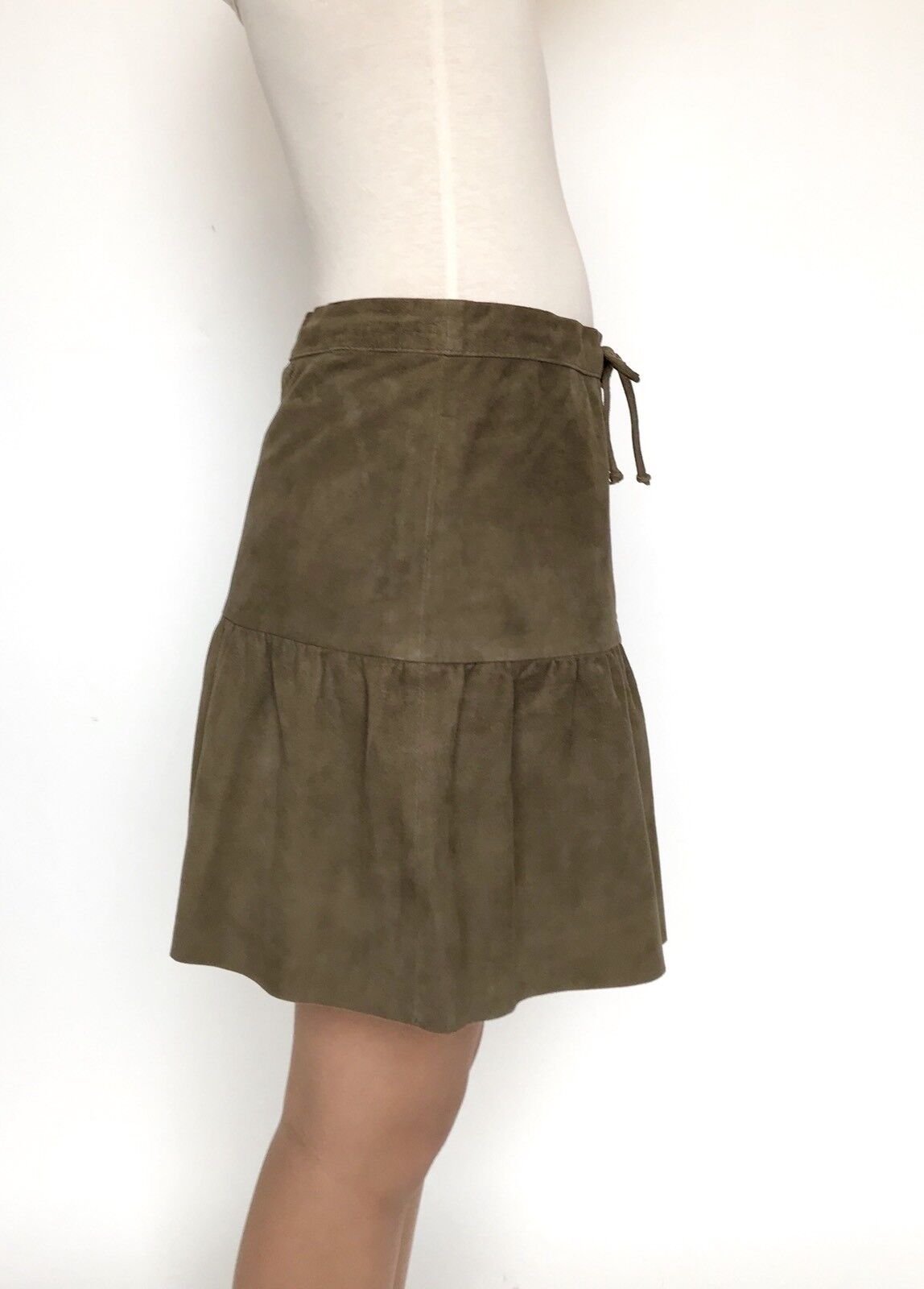 AllSaints Haslam Suede Leather Skirt NWT Size 0 Retails $360 Price $158 NWT