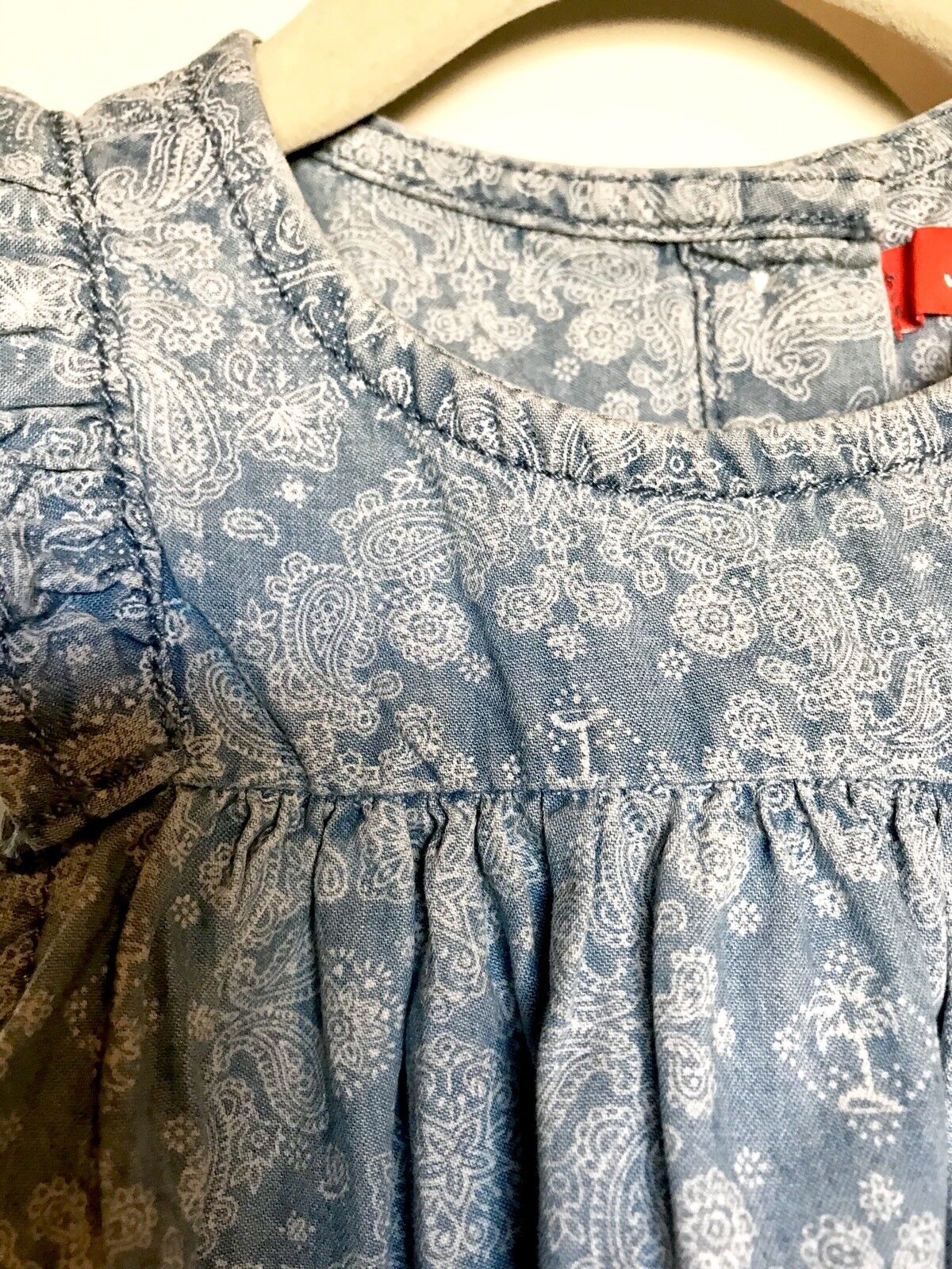Joe Fresh Baby Denim 2 Pc  Paisley Dress And Knickers.Price $28 12-18 M