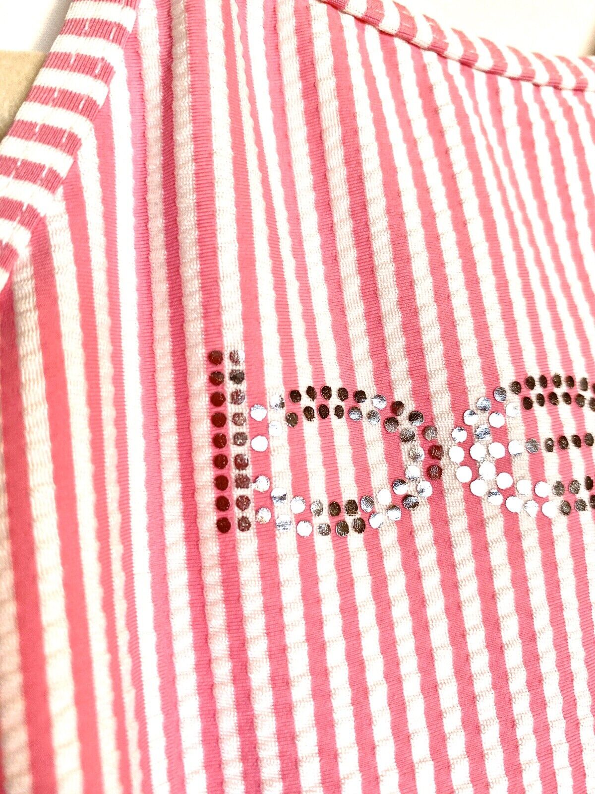 Bebe Baby Ruffle Swimsuit 18 M Pink & White Stripe Retail $29.50 Price $19.95