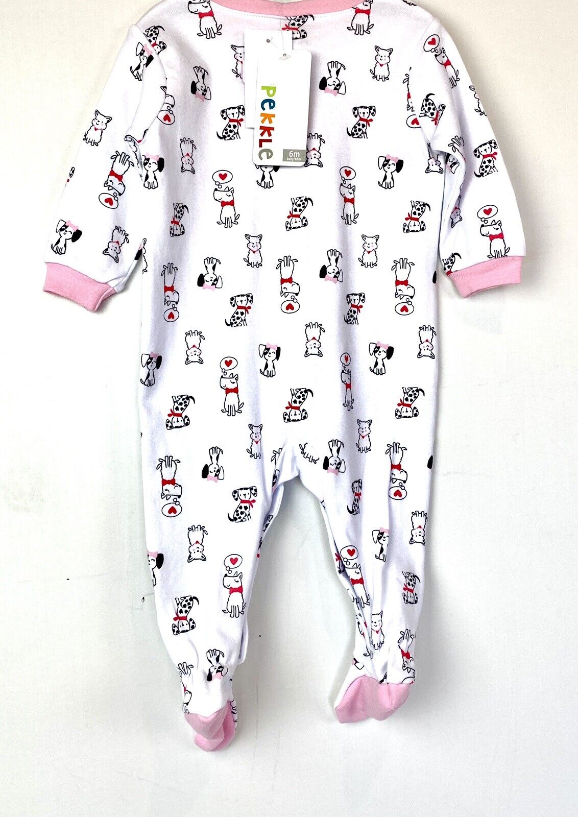 Pekkle Pink Dog Embroidered Sleep suit $12.50 New Size 6 Months