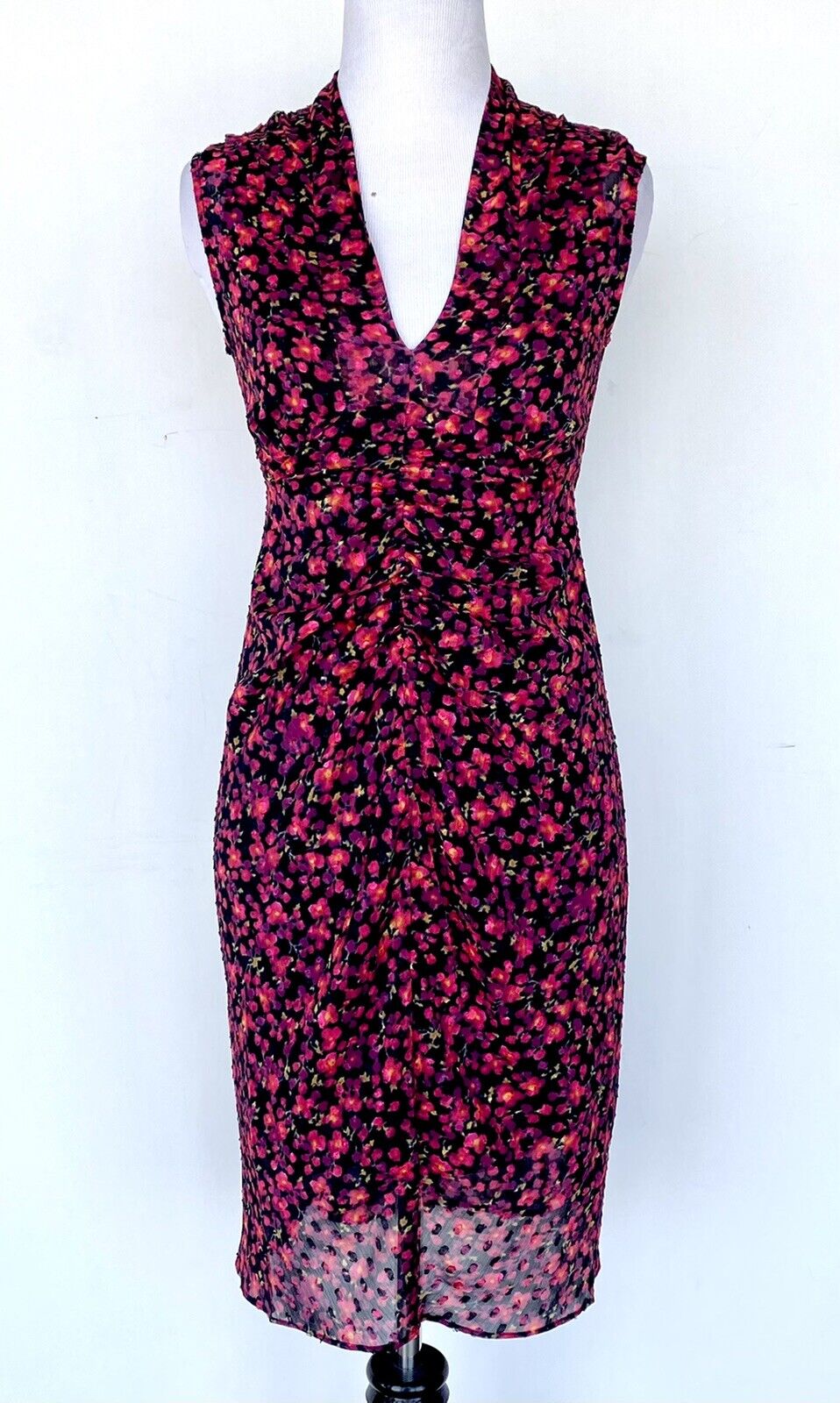 Allsaints Aldine Cheri Blossom Chiffon Dress NWT Size 6 Retail $260 Price $130